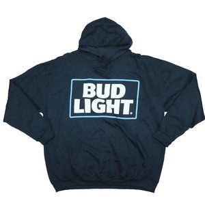 COPY - JEM Bud Light Graphic Print Hoodie Sweatshirt NWT